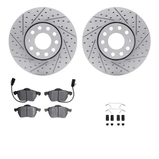 R1 Concepts WBUH1-73031 Brake Rotors - Carbon Coated - D/S W/ Optimum Oe Pads & Hdw